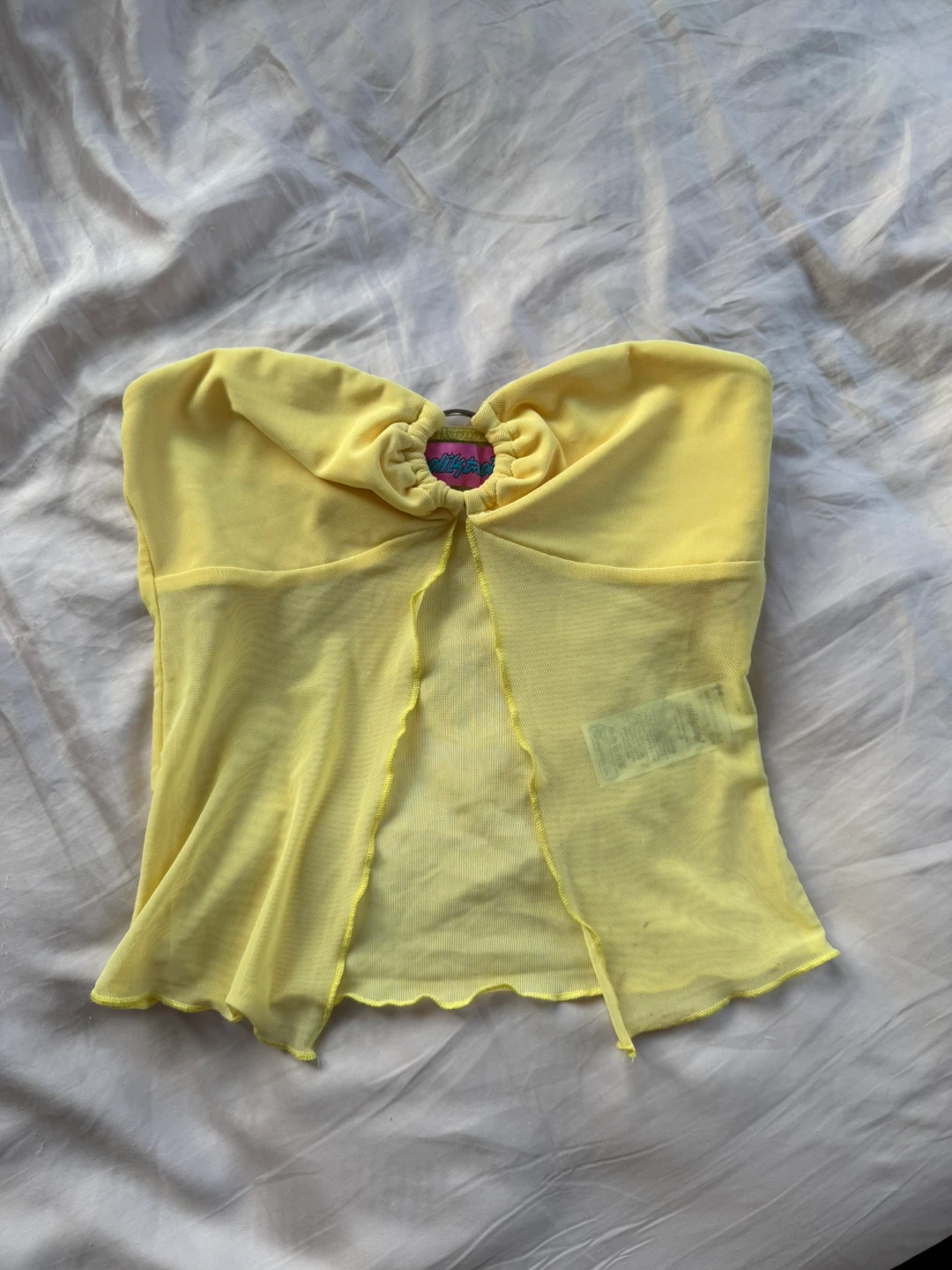 edikted cyrene yellow mesh top