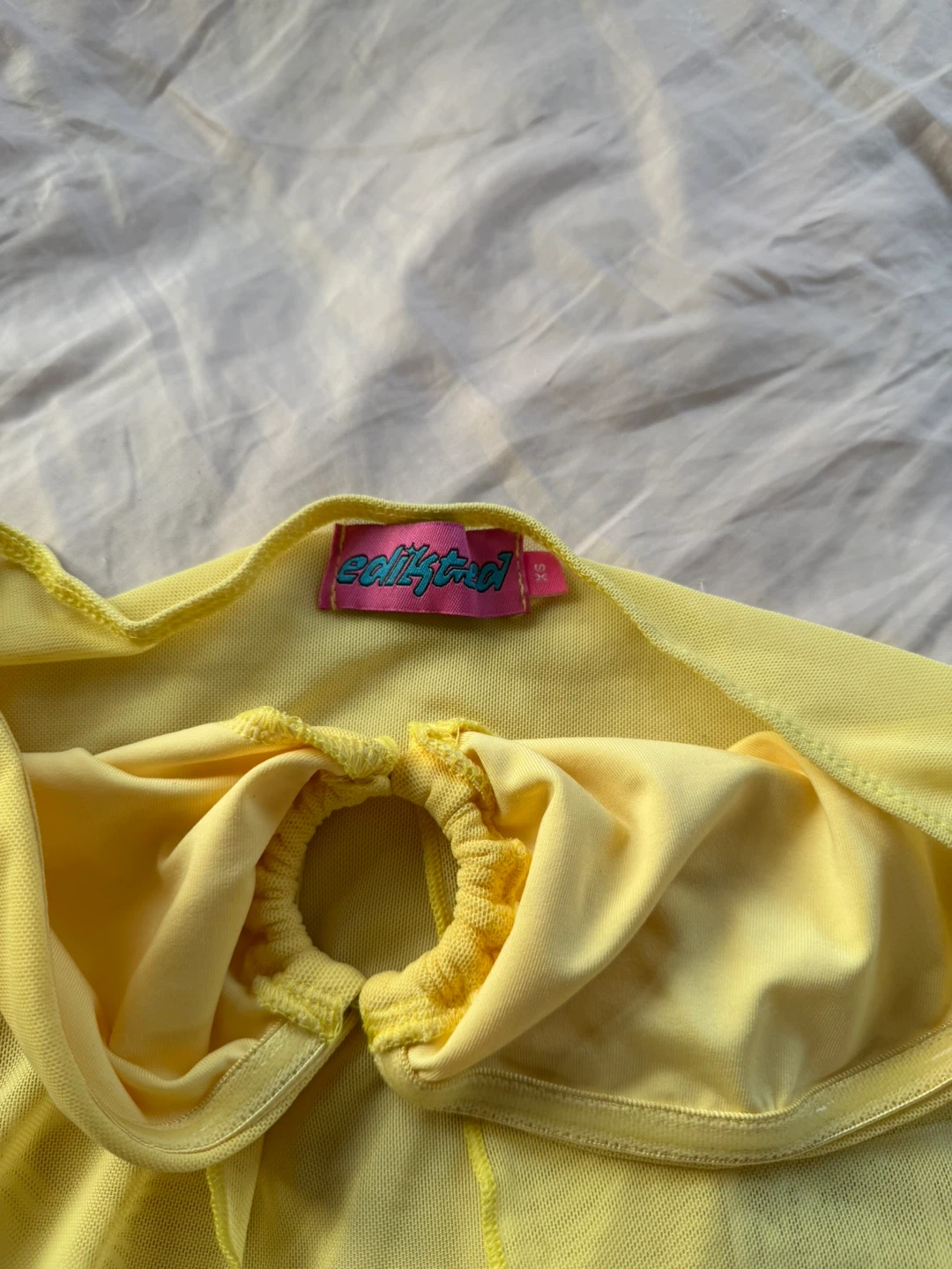 edikted cyrene yellow mesh top - photo 3