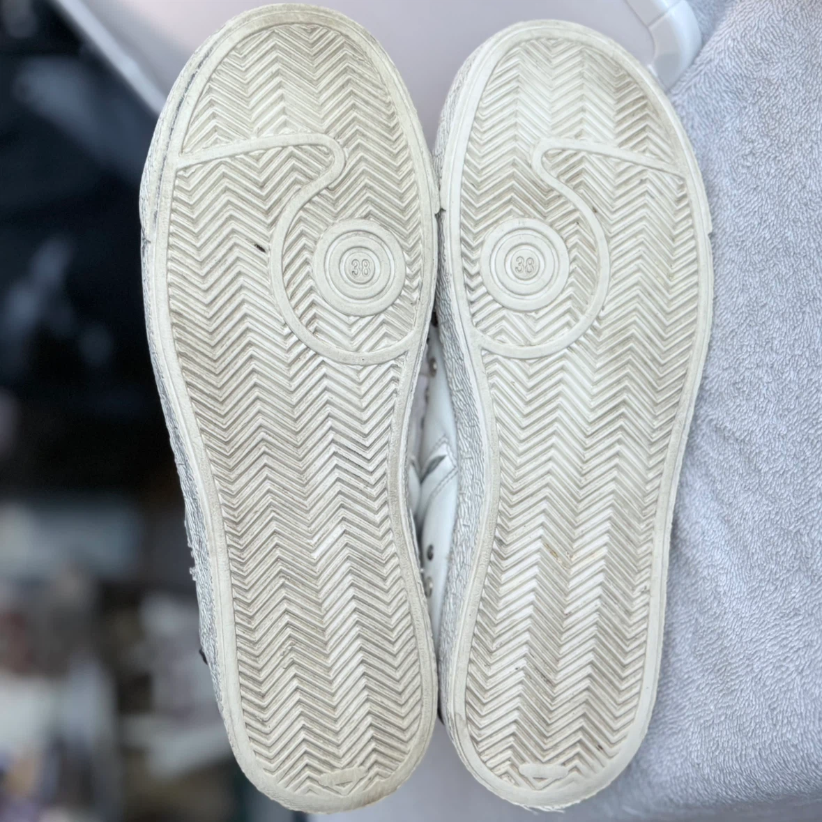 Studded Momino High Top White Leather Women’s Sneakers  Size 38 - photo 4