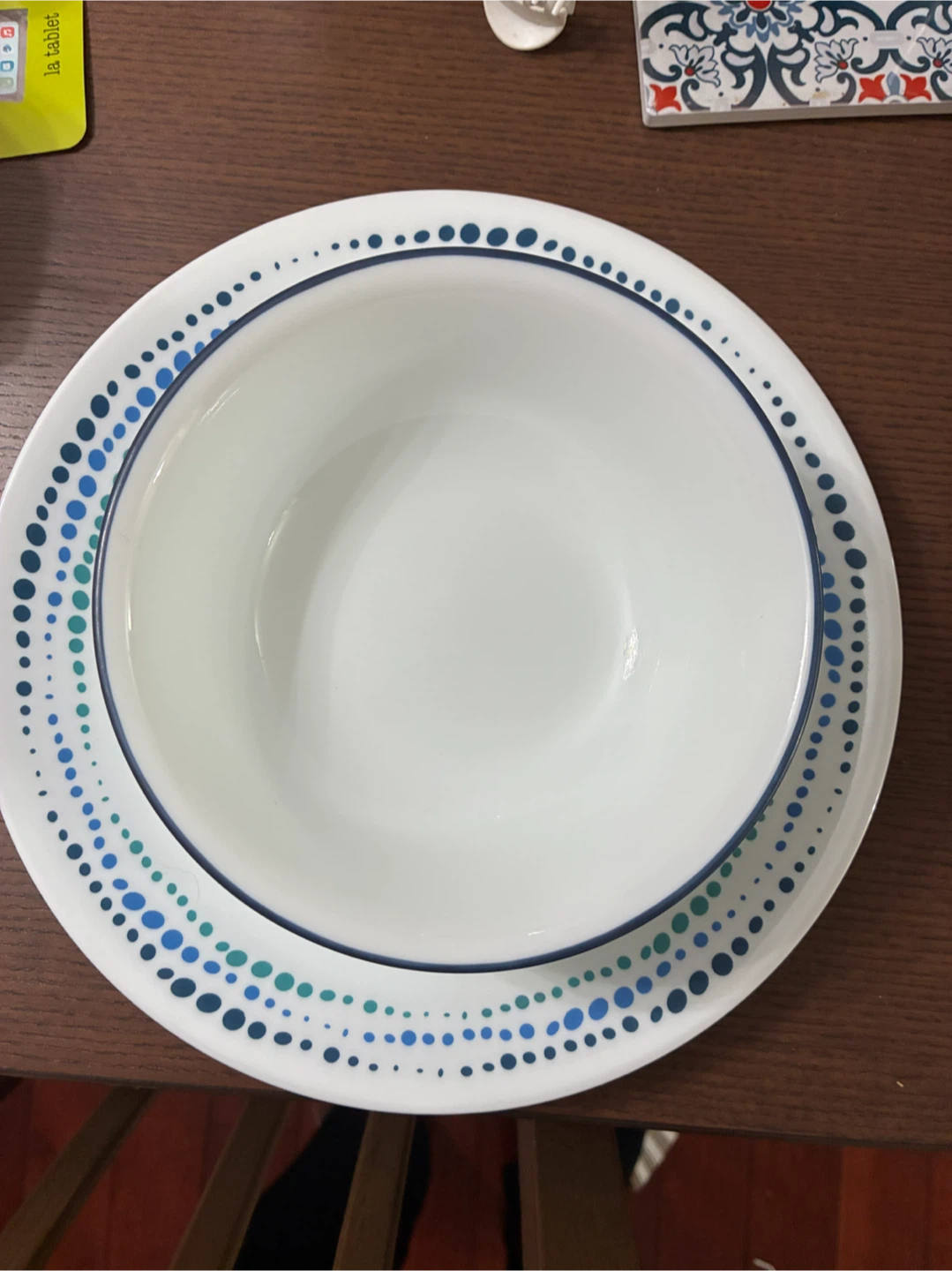 Corelle Dinnerware Set - Blue & Green Dots - photo 2