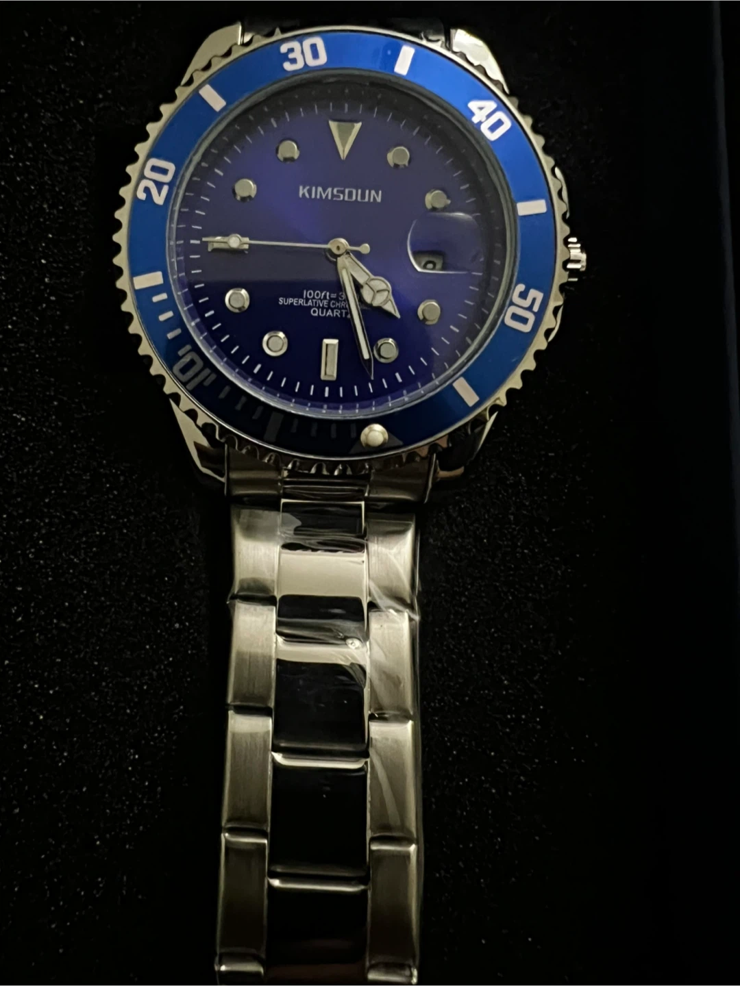 Kimsoun Blue Dial Stainless Steel Watch