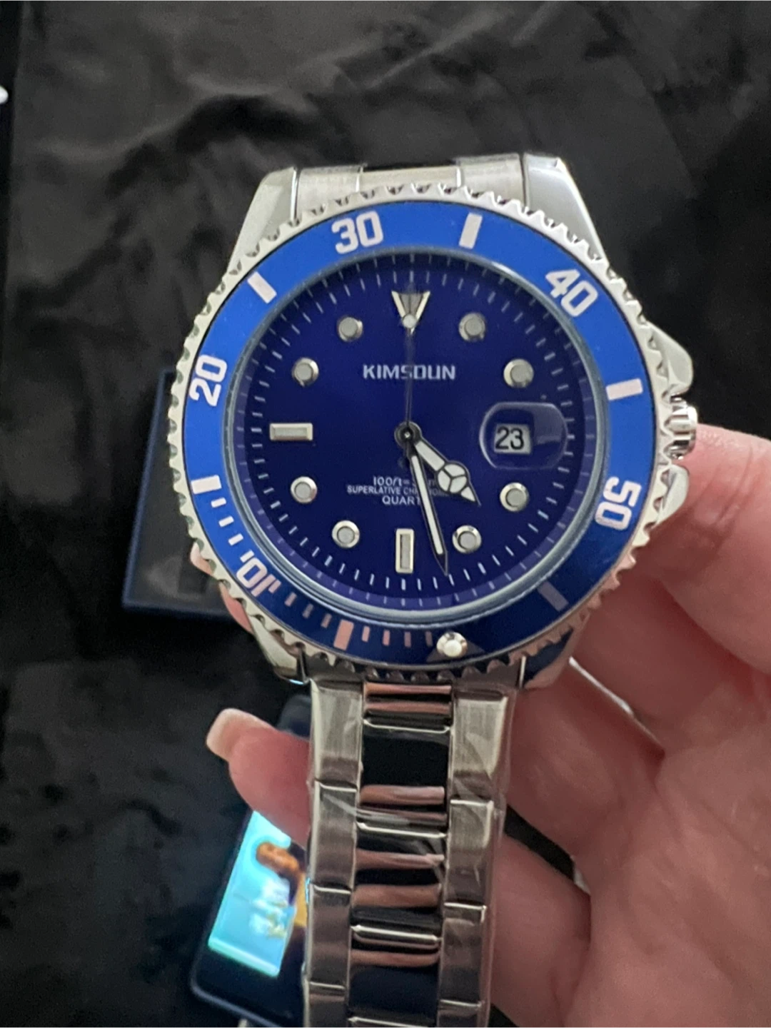 Kimsoun Blue Dial Stainless Steel Watch - photo 2