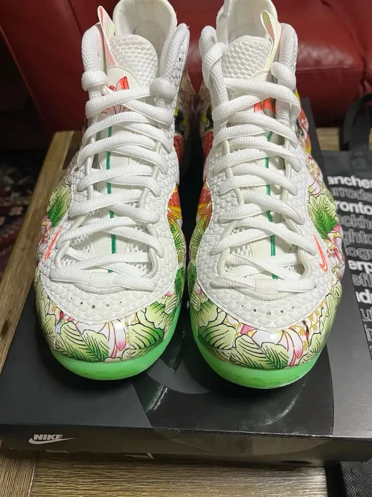 Nike Air Foamposite One Premium Tianjin Koi Lotus Floral Size 8 - photo 5