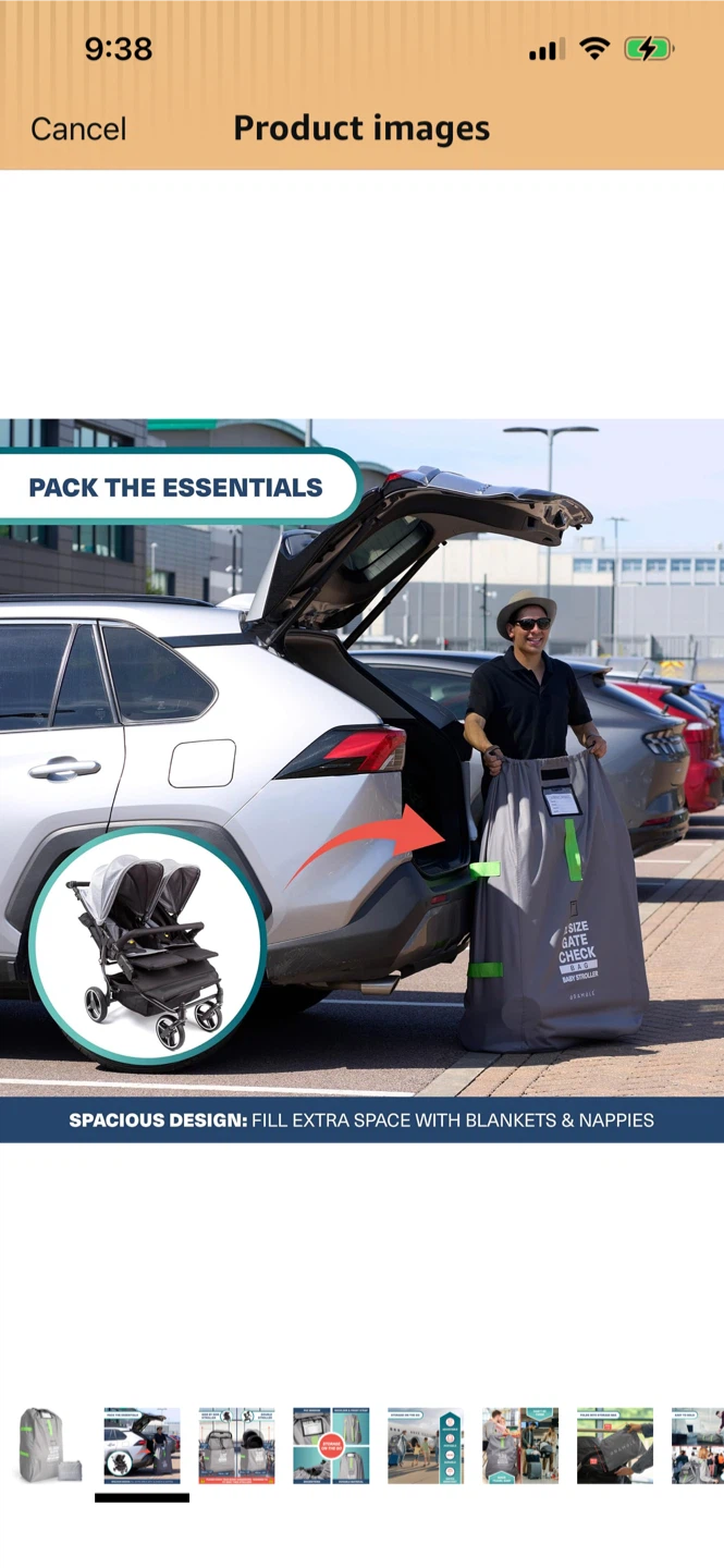 Bramble Large Gate Check Baby Stroller Bag