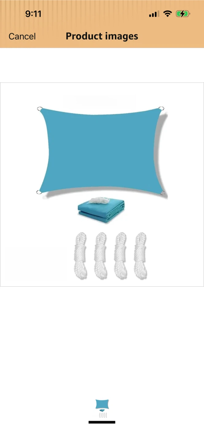 New-Grey Square Shade Sail-Large Size