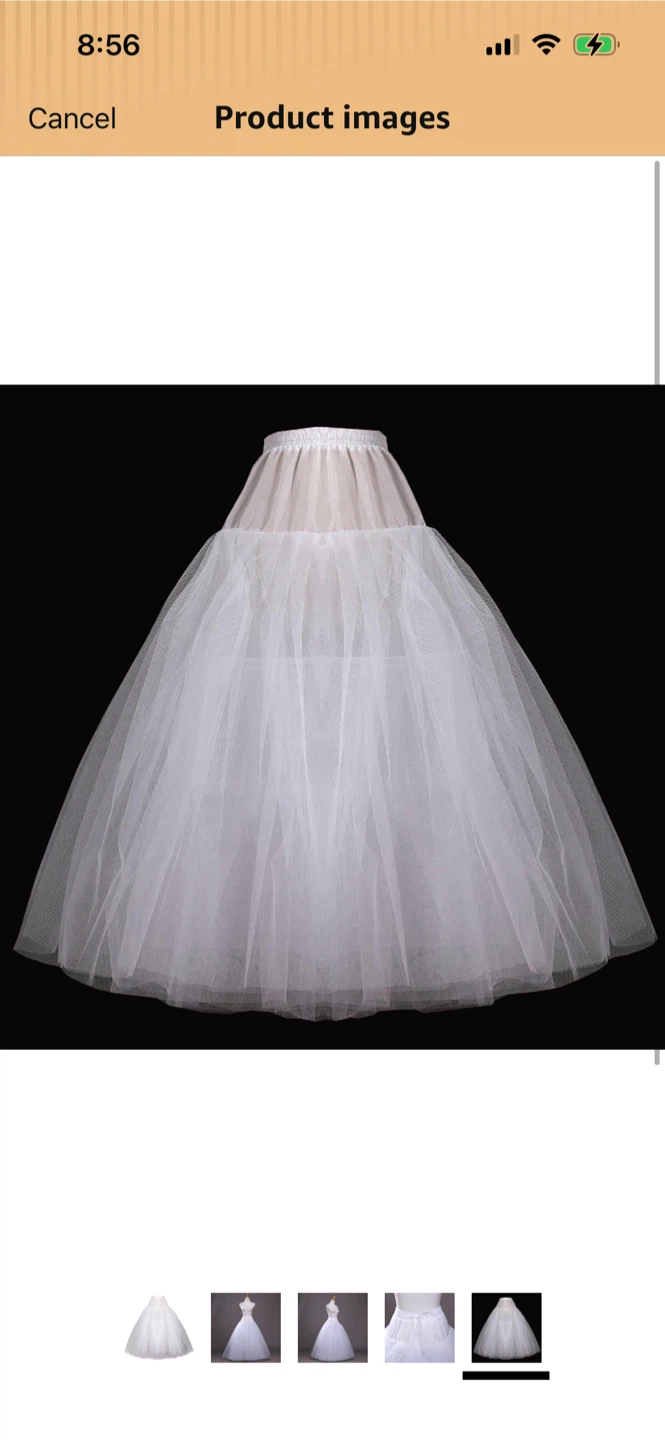 New-White Tulle Petticoat -One Size