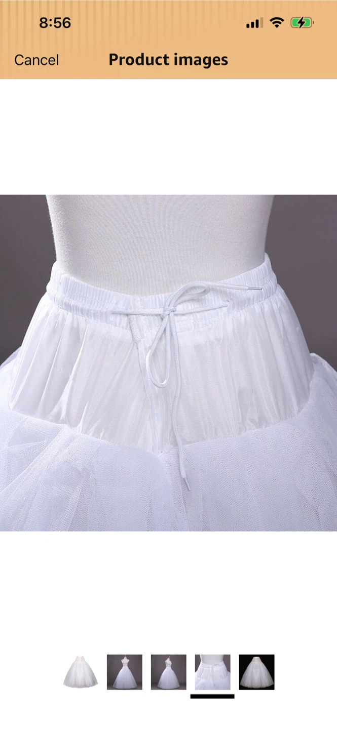 New-White Tulle Petticoat -One Size - photo 2
