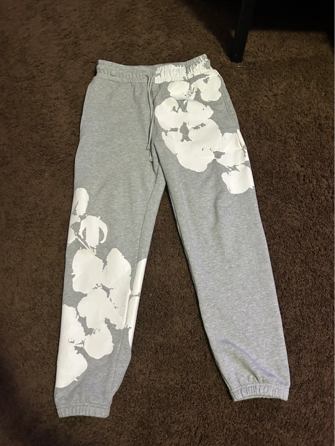Denim Tears Grey Sweatpants Floral Print Size M