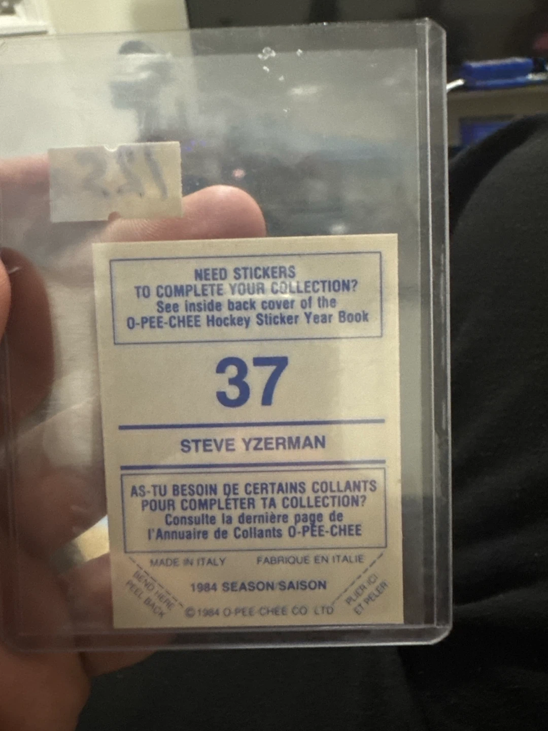 O-Pee-Chee Steve Yzerman Hockey Card - photo 2