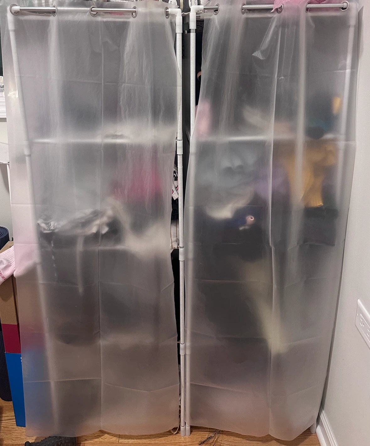 Clear Plastic Wardrobe Cabinet Curtains