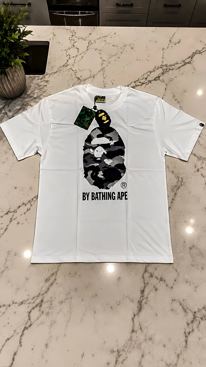 A Bathing Ape White T-Shirt, Size Large