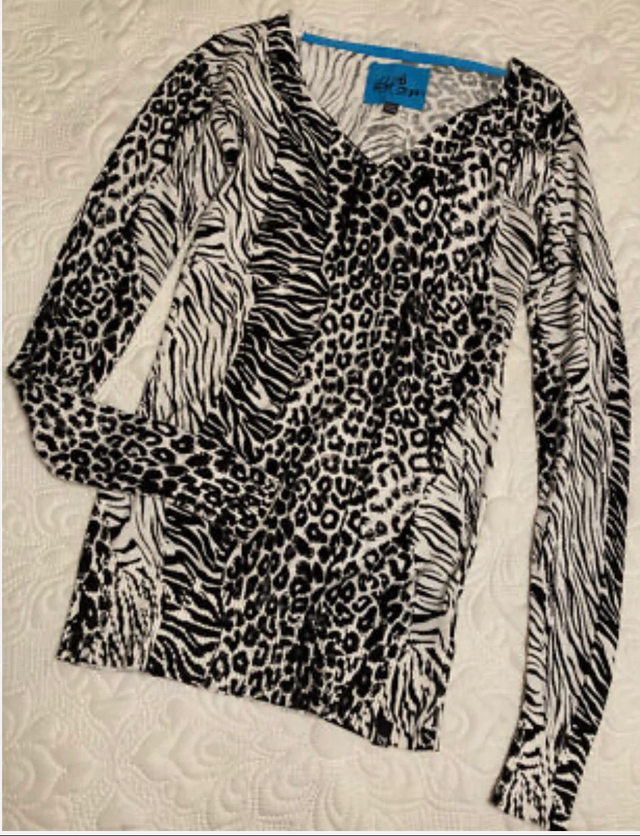 Volcom Mixed Animal Print V-Neck Sweater
