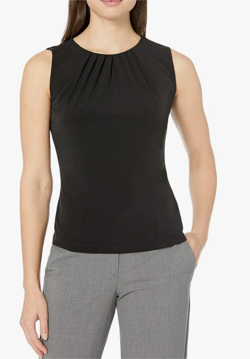 Black Sleeveless Mock Neck Top - photo 2