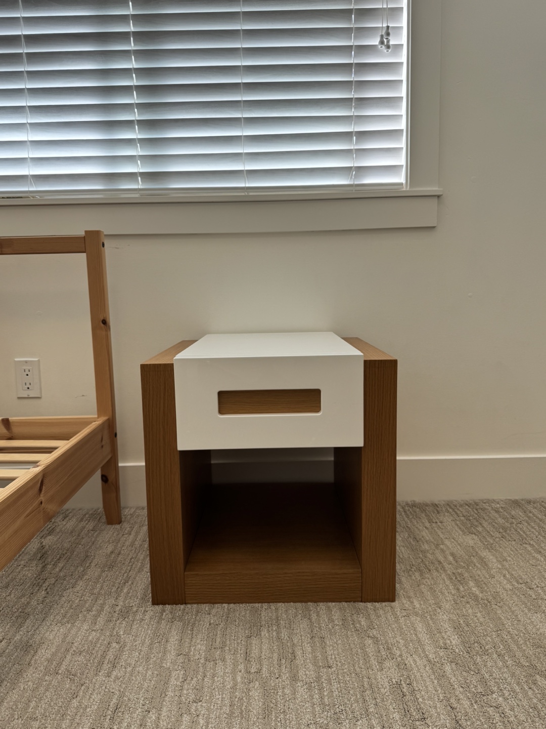Modern Nightstand with Drawer - photo 2