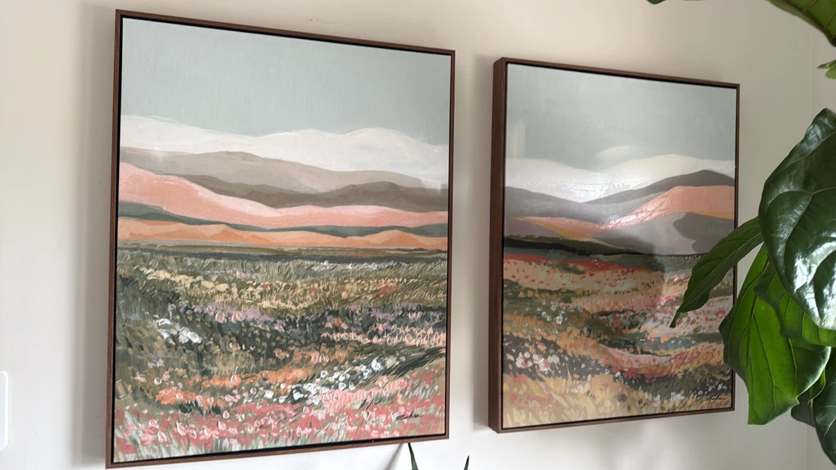 Set of Two Landscape Canvas Wall Art Prints