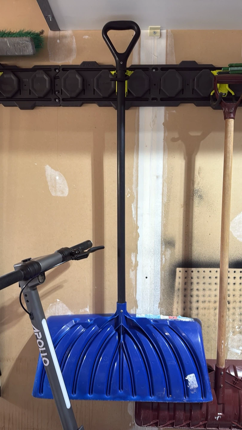 Blue Plastic Snow Pusher Shovel