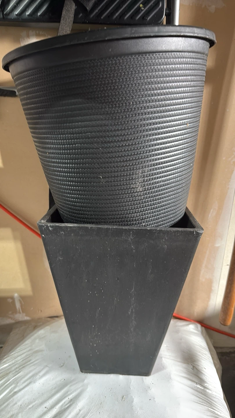 Two Black Garden Planters