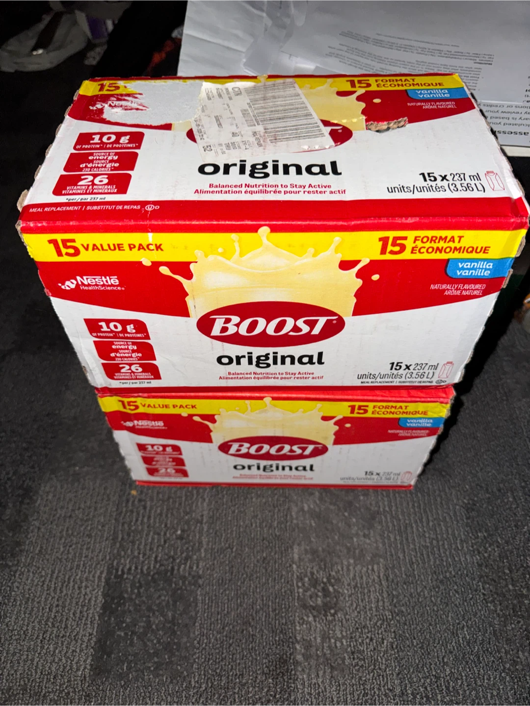 Boost Original Vanilla Drink 2 x 15 Packs $15 Each/ $25 for Both