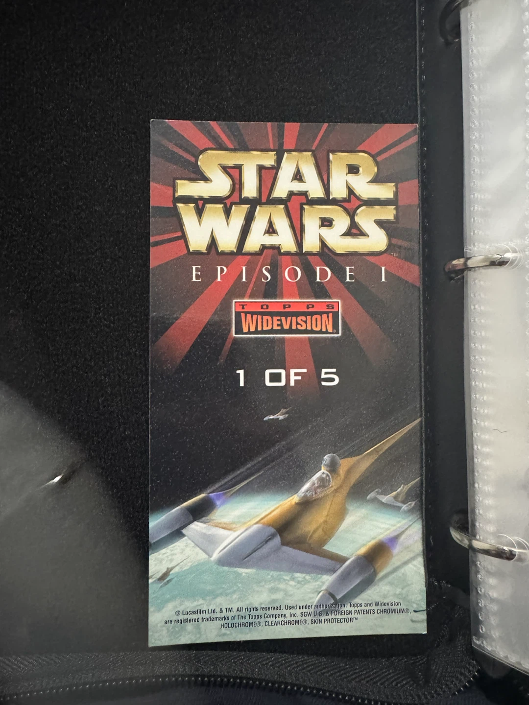 Star Wars Episode I Topps Widvision Card 1 of 5 - photo 2