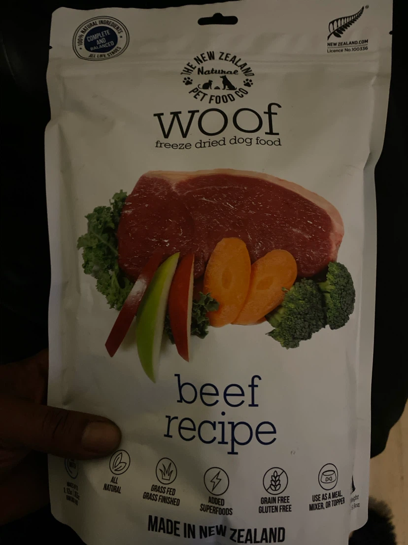 The New Zealand Pet Food Co. Woof Freeze Dried Dog Food,