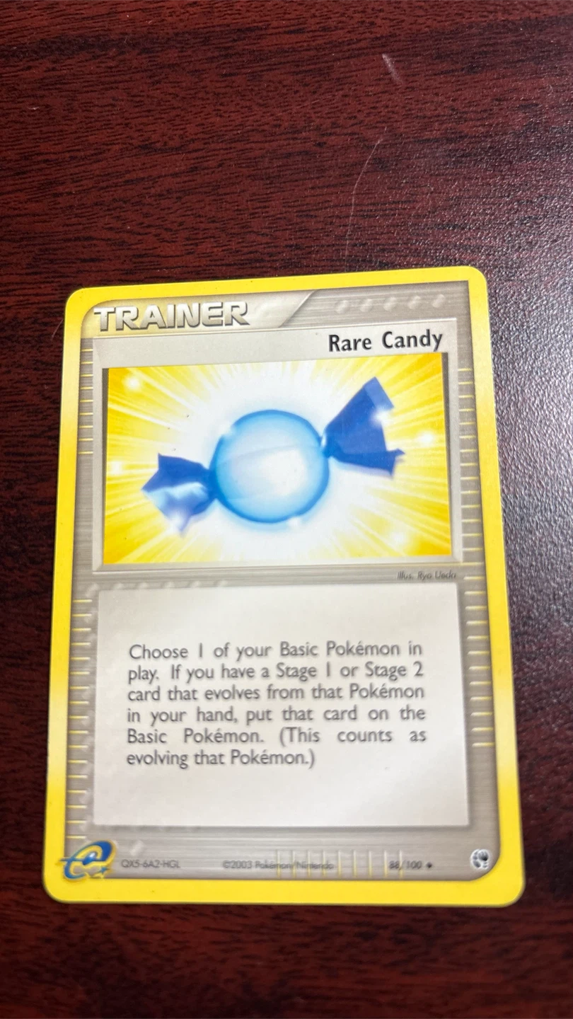 Lugia water energy card, and two rare candies - photo 5