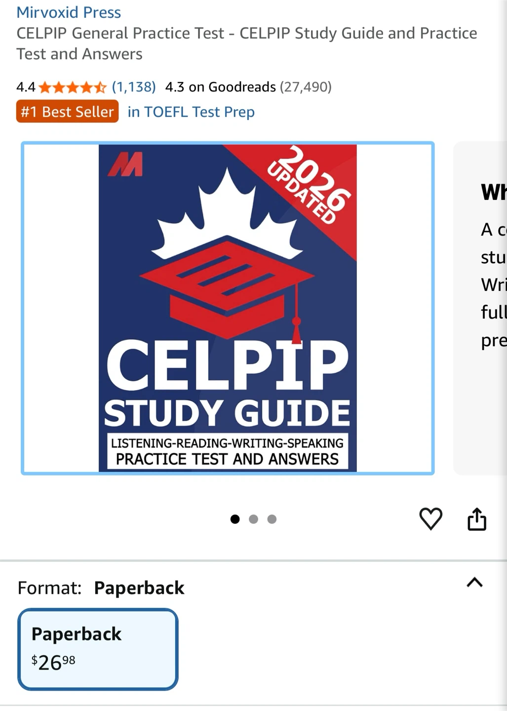 Mirvoxid Press CELPIP Study Guide (2026 Updated)