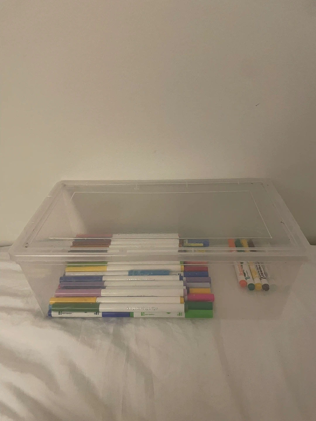 Crayola Super Tips Markers with Storage Bin