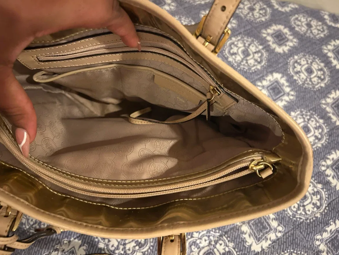 Michael Kors Gold Logo Tote Bag