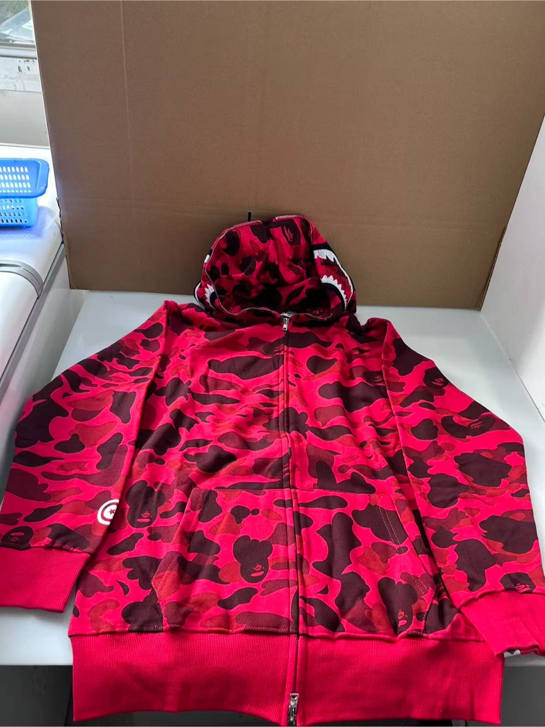 BAPE Shark Full-Zip Hoodie Red Camo