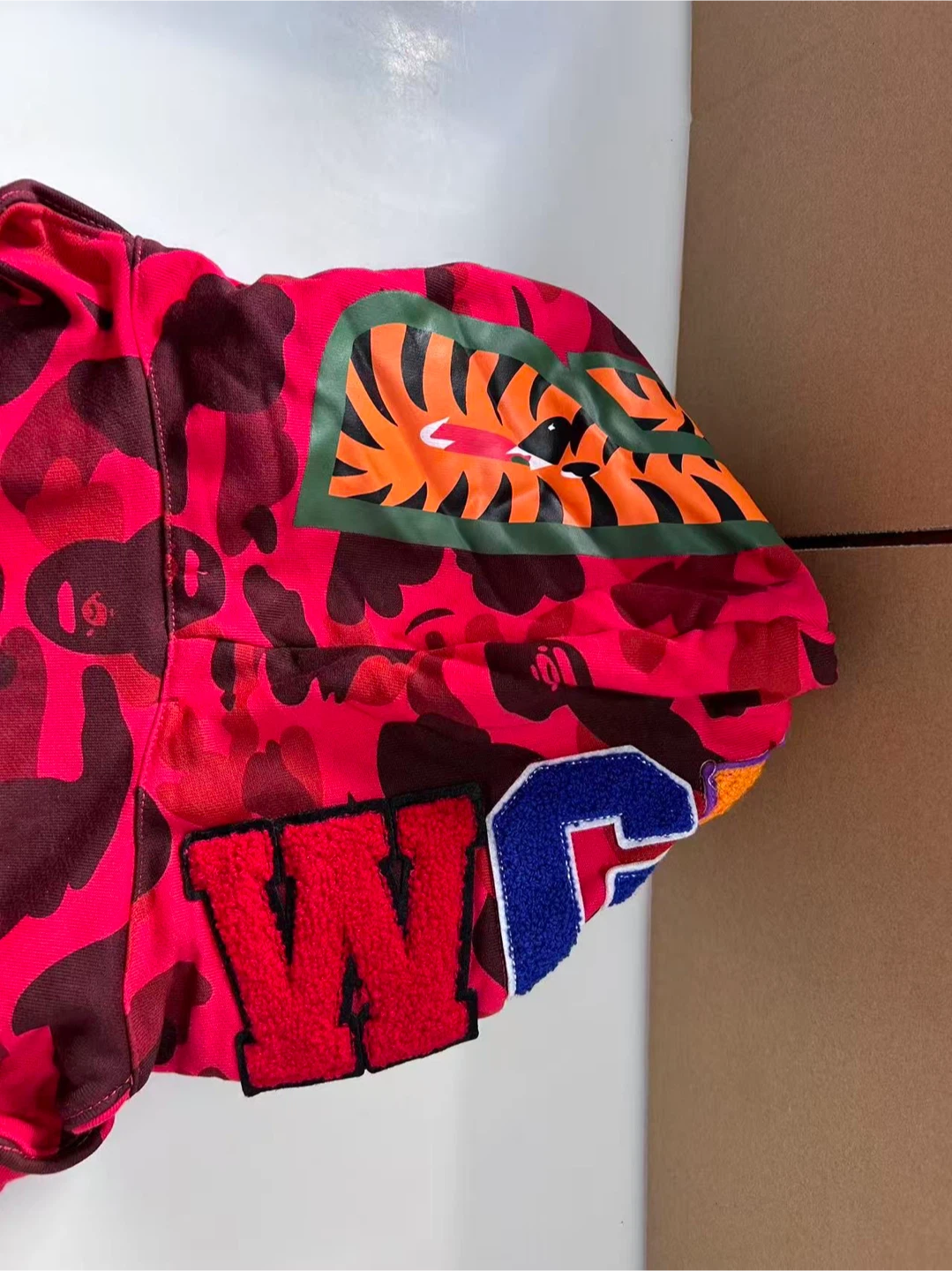 BAPE Shark Full-Zip Hoodie Red Camo - photo 3