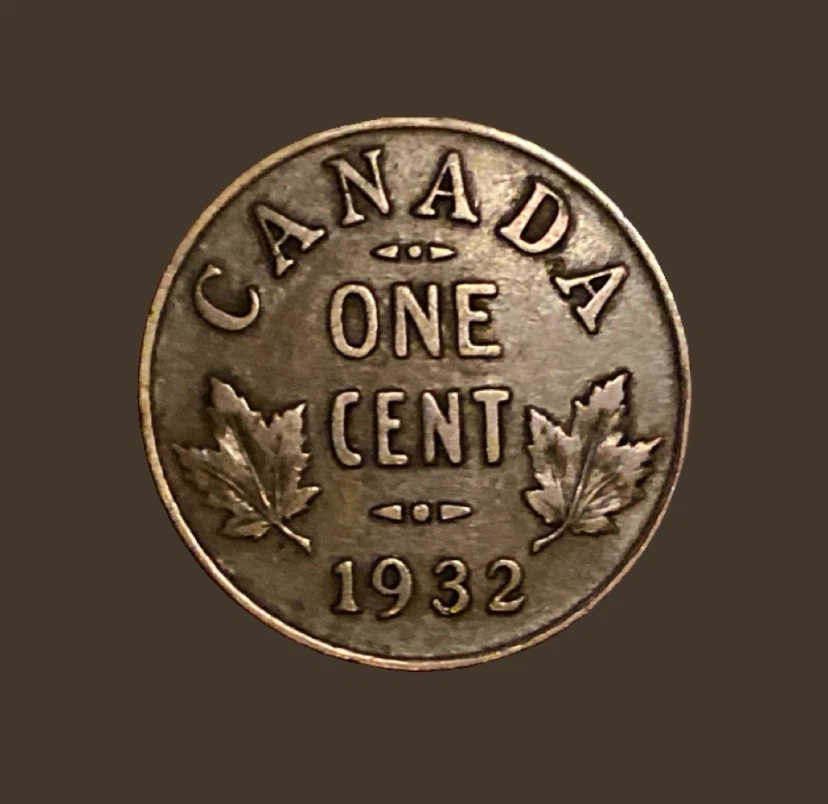 1932 Canadian One Cent Coin - photo 2