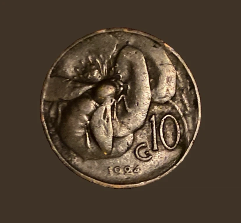 1924 Italian 10 Centesimi Coin - photo 2
