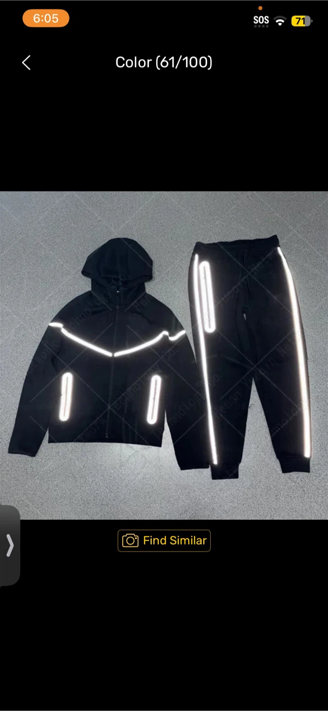 Nike Black Reflective Tracksuit