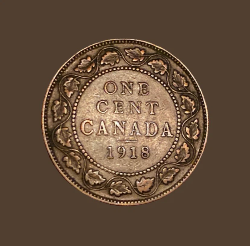 1918 Canadian One Cent Coin - photo 2