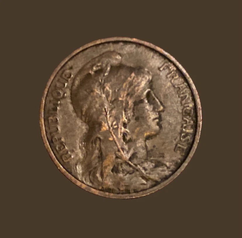 1916 French 5 Centimes Coin