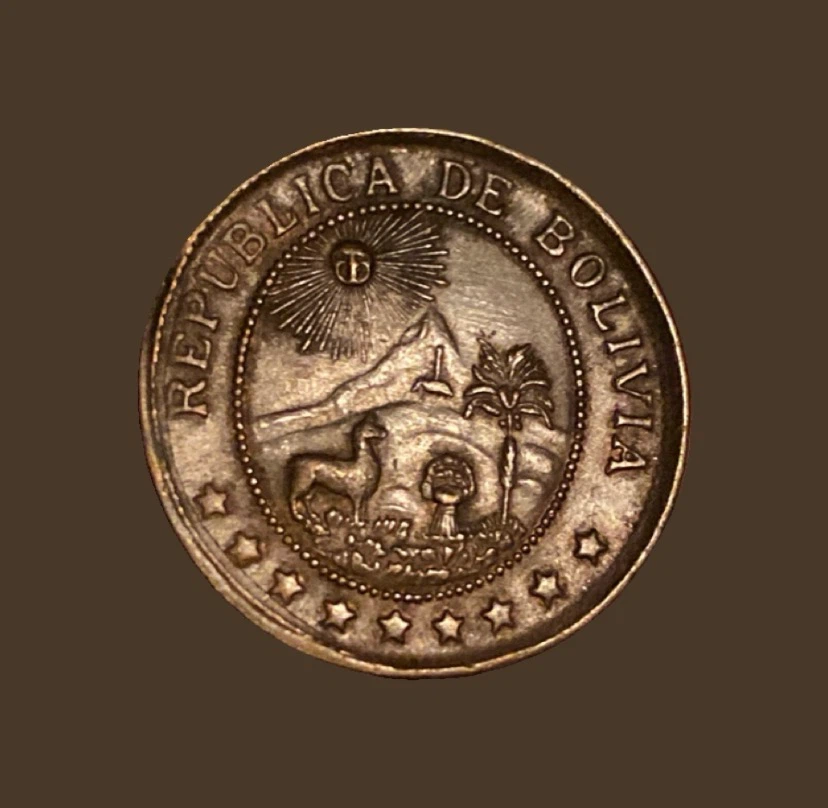 1942 Bolivia 50 Centavos Coin - photo 2