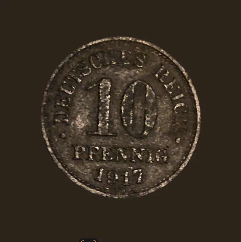 1917 German 10 Pfennig Coin - photo 2