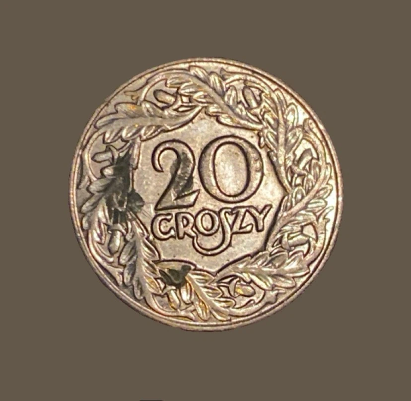 1923 Polish 20 Groszy Coin - photo 2