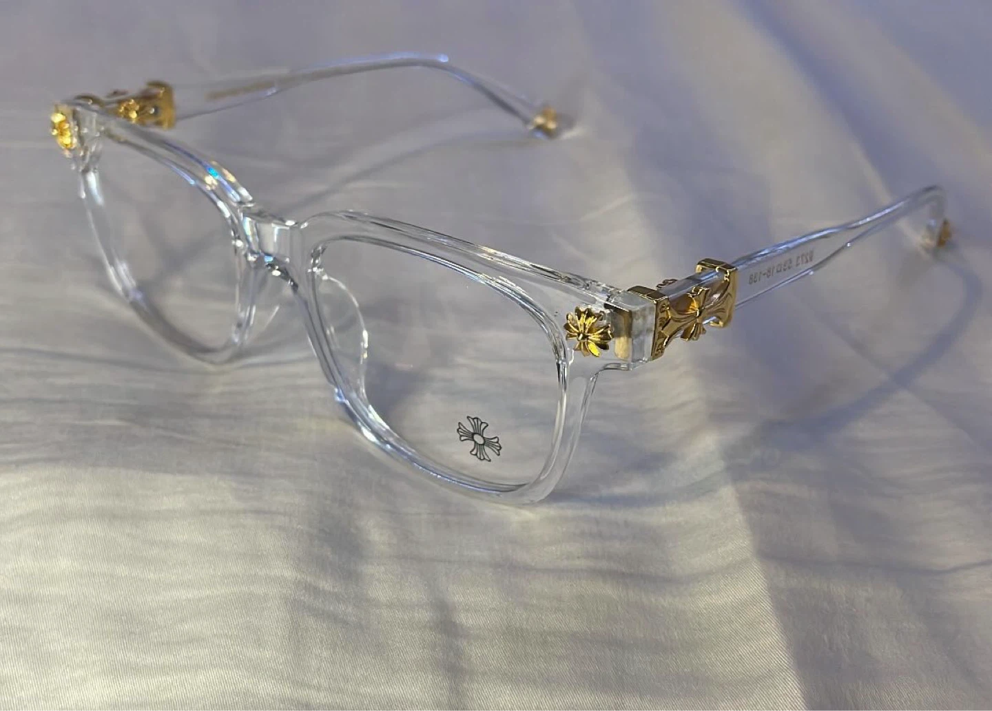 Gold Chrome heart glasses