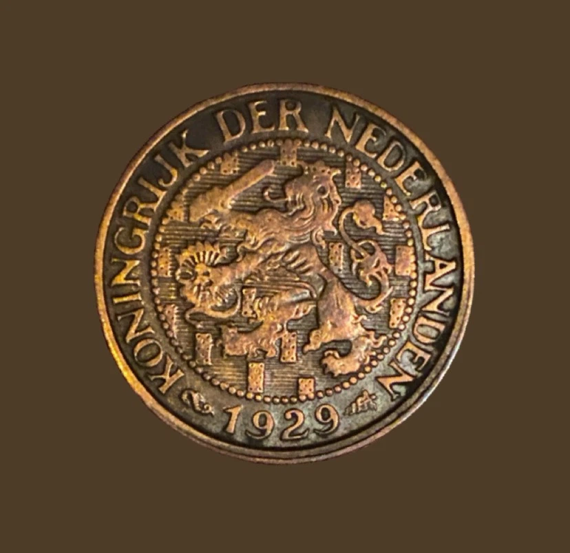 1929 Netherlands 1 Cent Coin