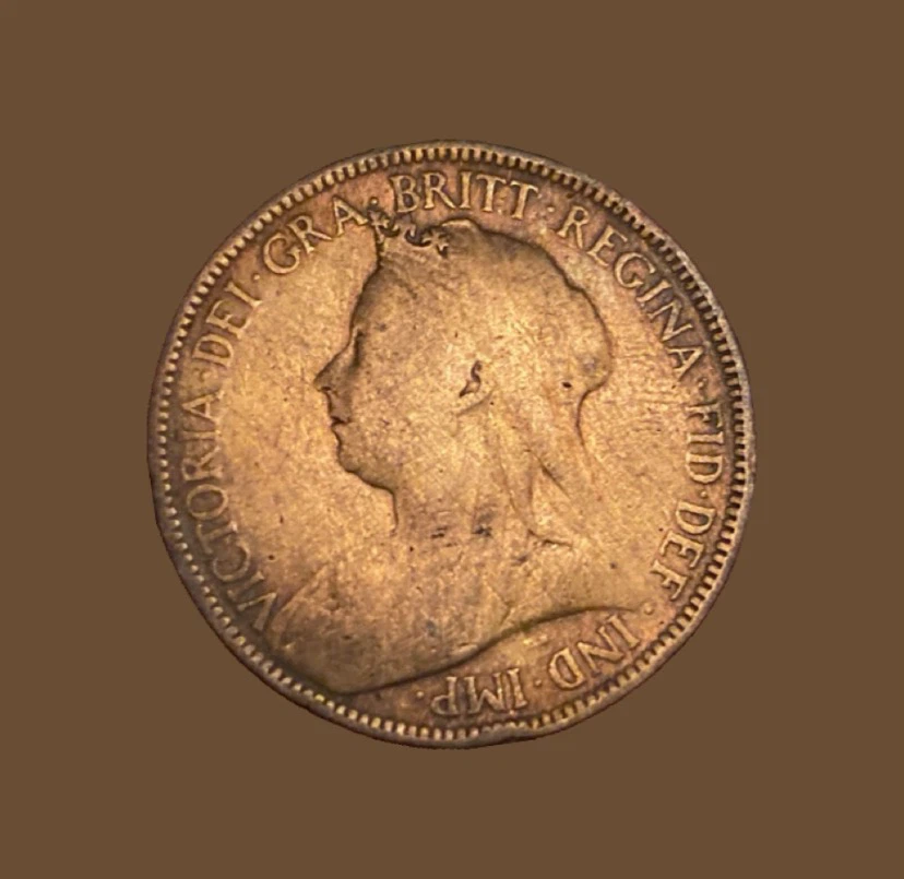 1898 Queen Victoria Half Penny Coin