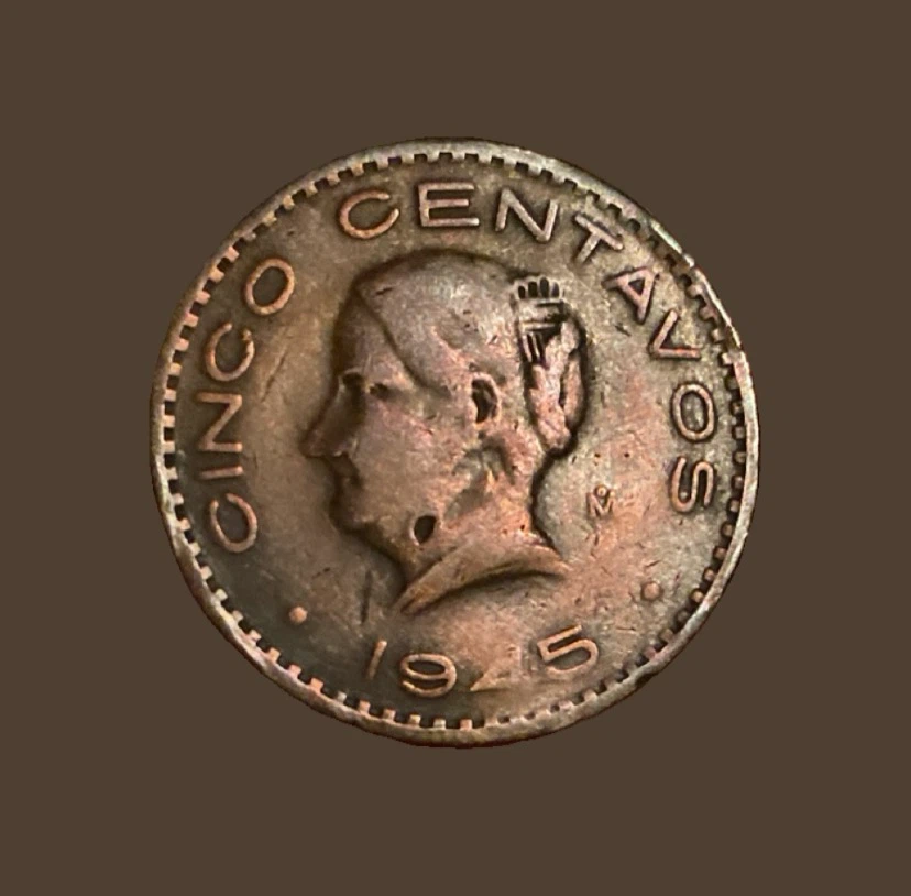 1945 Mexican 5 Centavos Coin