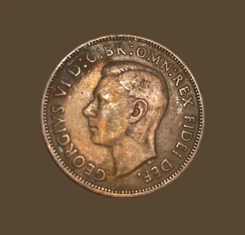 1951 British Half Penny Coin