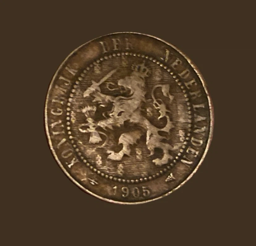 1905 Netherlands 2 1/2 Cent Coin
