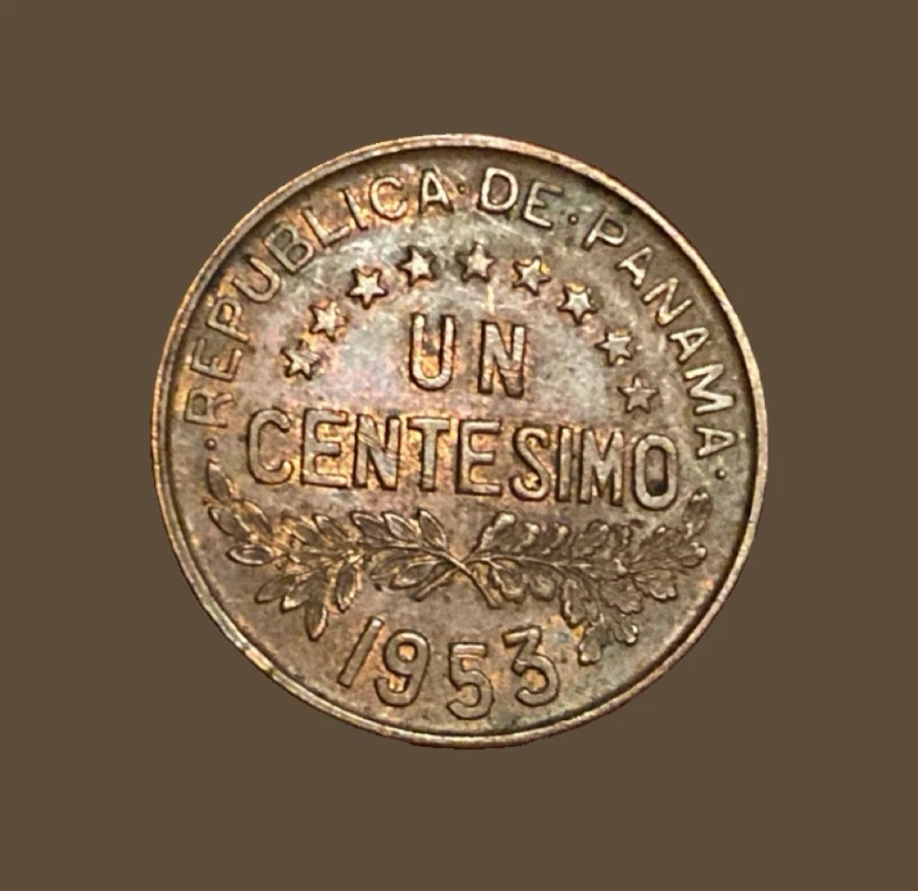 1953 Panama Un Centesimo Coin - photo 2
