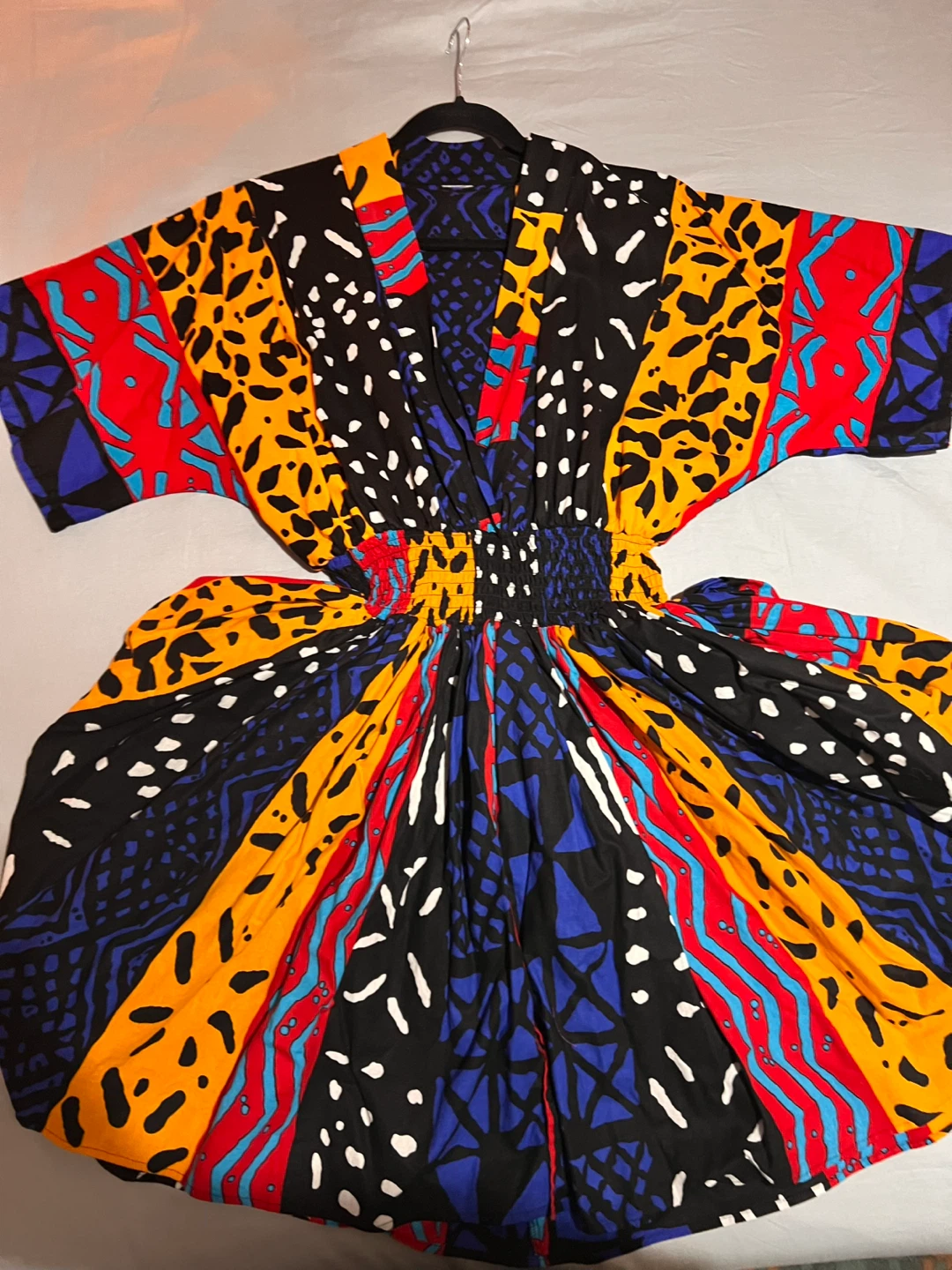 Vibrant African Print Mini Dress