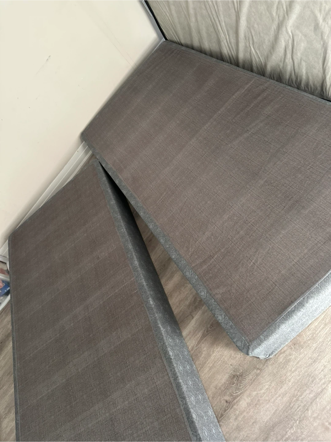 Two Twin Size Box Springs and king mattress - photo 4