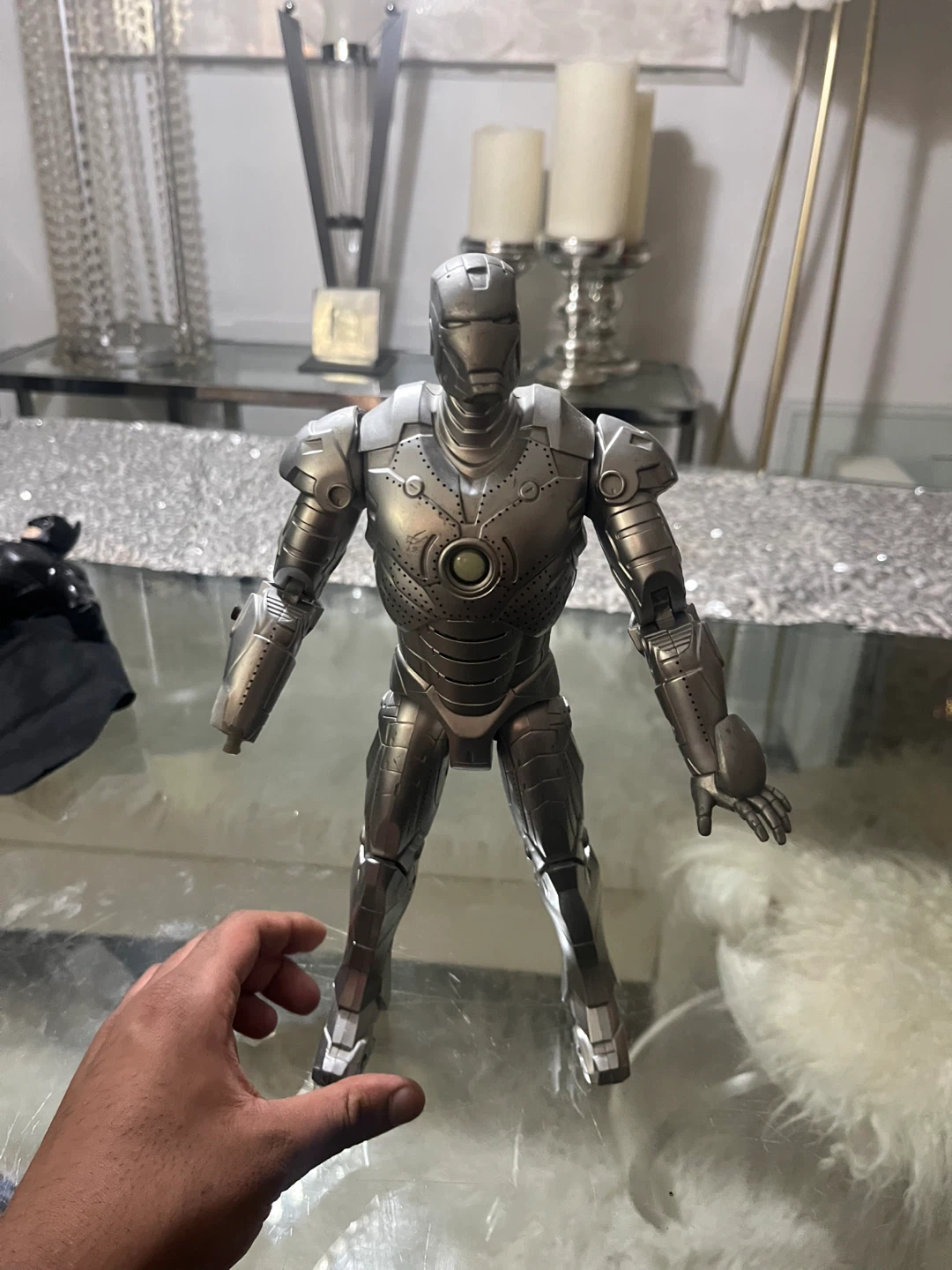 Silver Iron Man Action Figure big figure