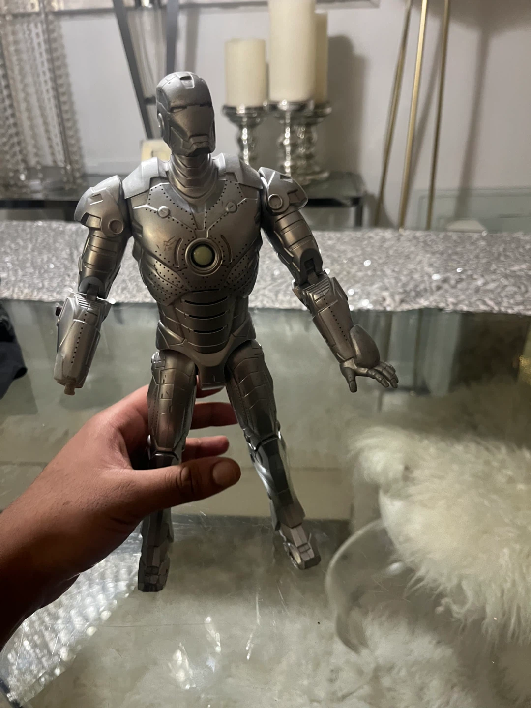 Silver Iron Man Action Figure big figure - photo 3