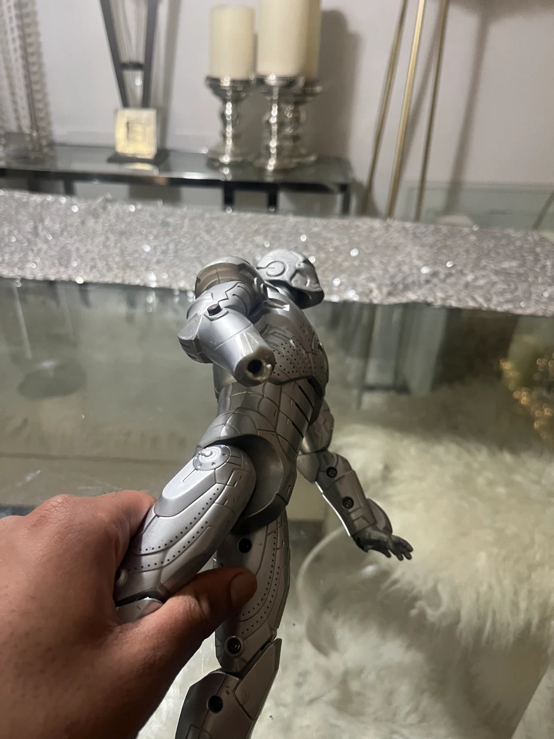 Silver Iron Man Action Figure big figure - photo 4